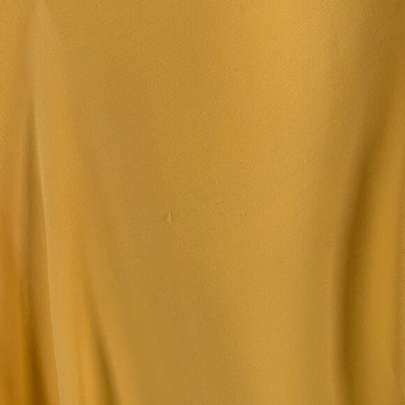 CALVIN KLEIN 205W39NYC Size 2 Yellow Silk Wool Layered Poncho Dress - Picture 4 of 9